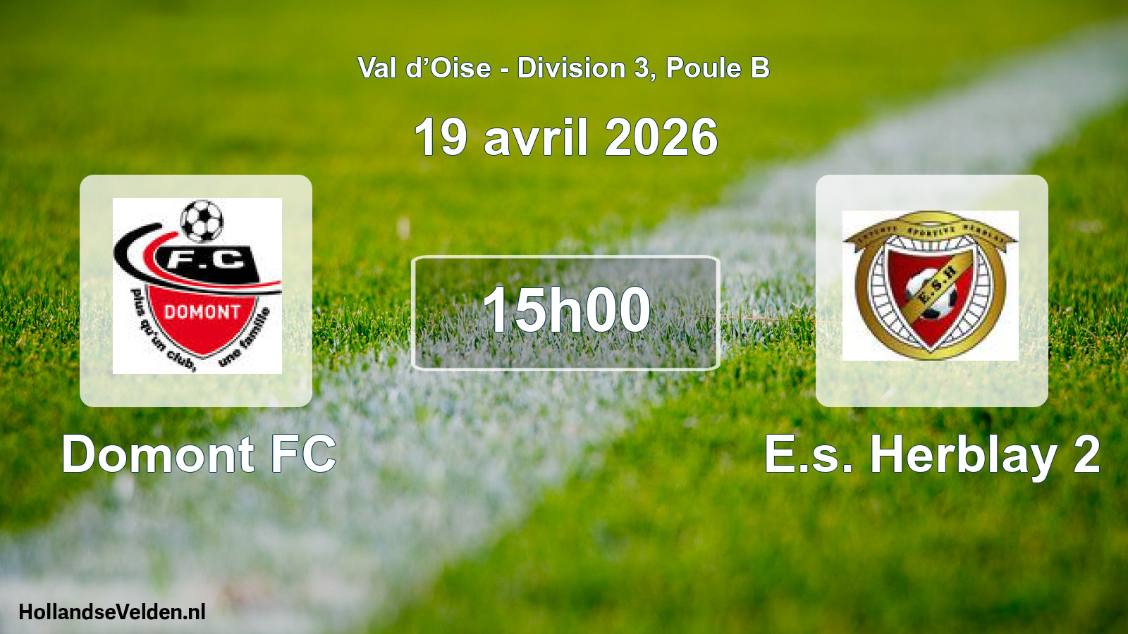 Scheduled Match: Domont FC - E.s. Herblay 2 (19 April 2026)
