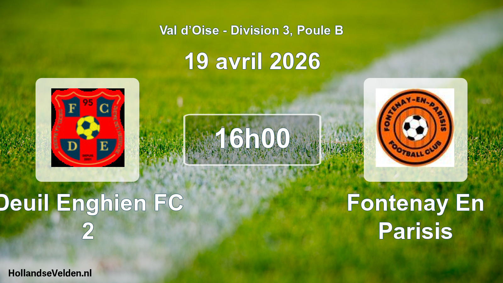 Geplande wedstrijd: Deuil Enghien FC 2 - Fontenay En Parisis (19 april 2026)