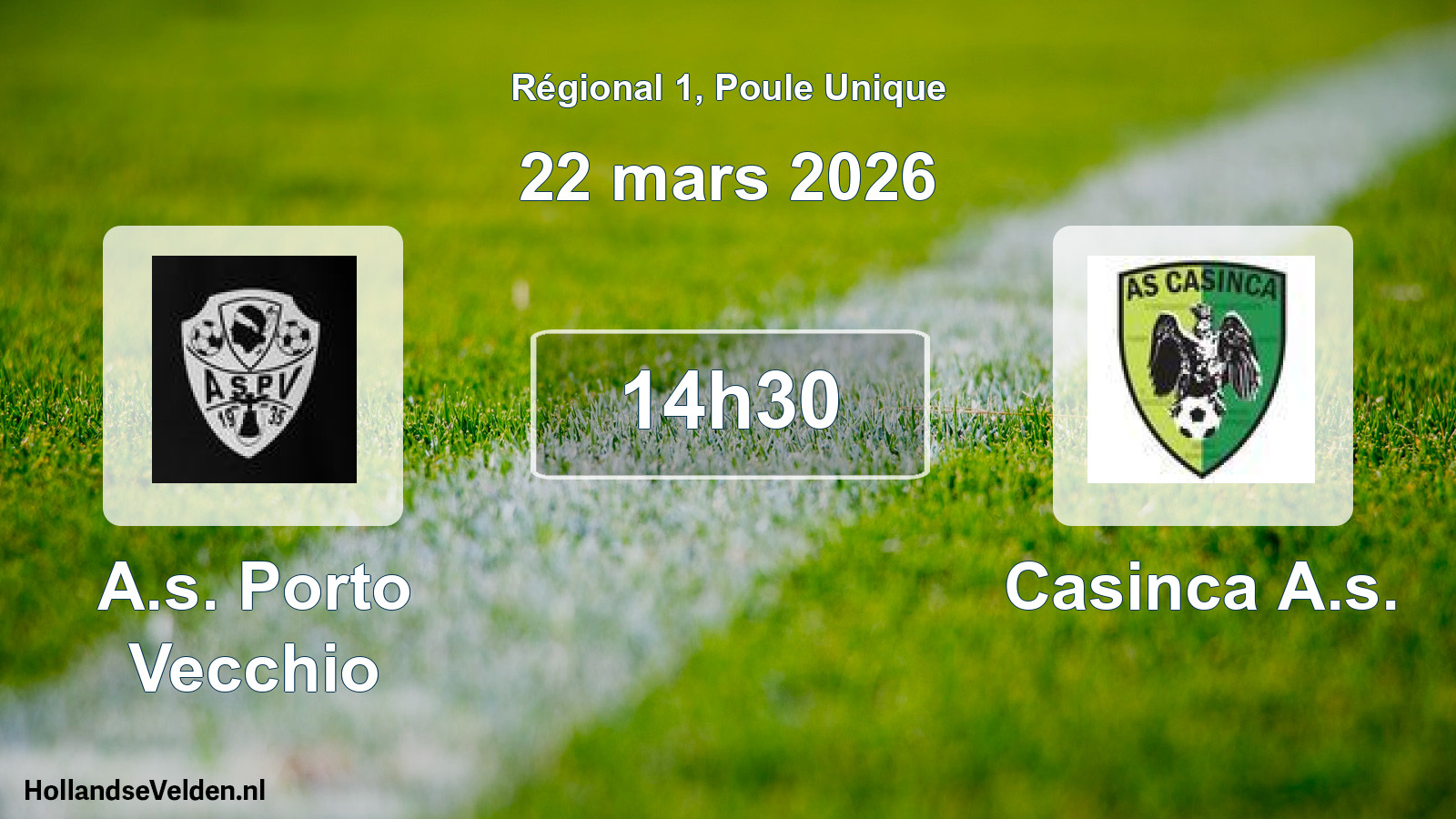 Scheduled Match: A.s. Porto Vecchio - Casinca A.s. (22 March 2026)