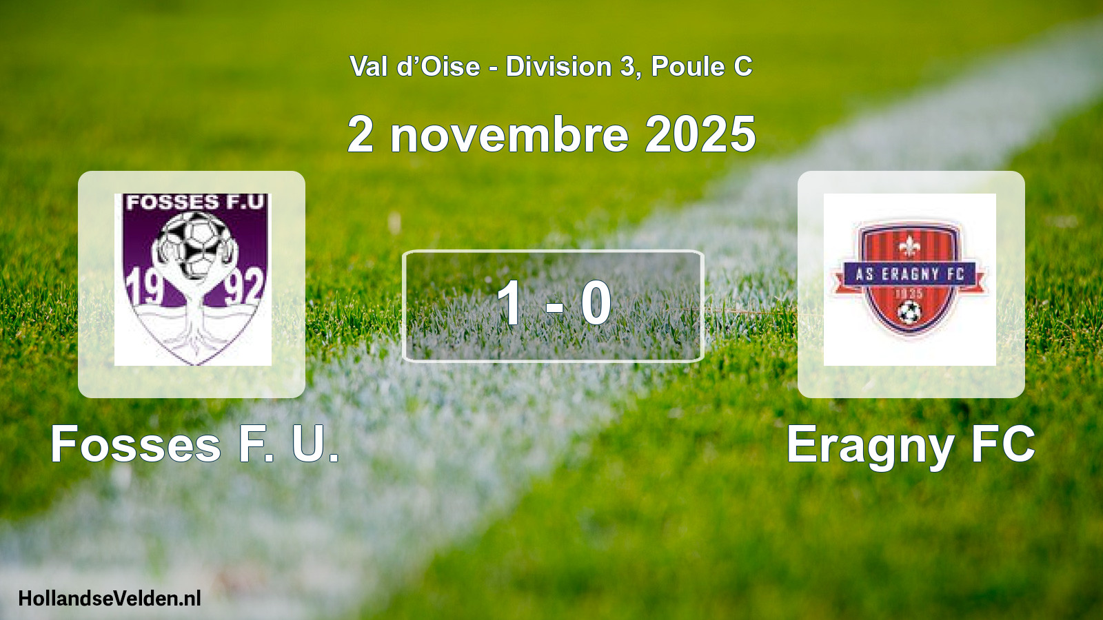 Match joué: Fosses F. U. - Eragny FC 1 - 0 (2 novembre 2025)
