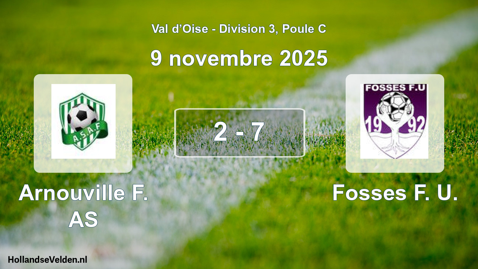 Gespeelde wedstrijd: Arnouville F. AS - Fosses F. U. 2 - 7 (9 november 2025)