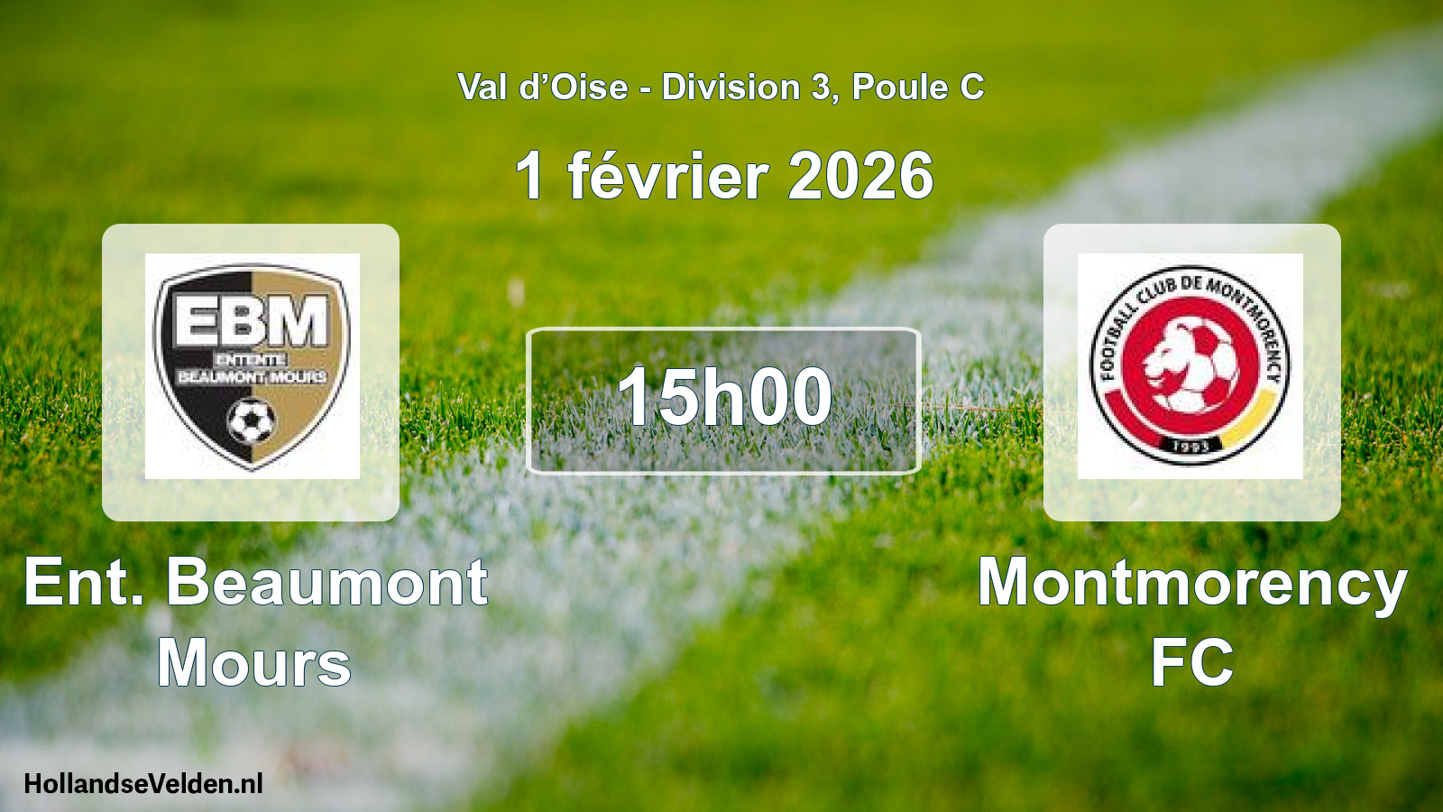 Scheduled Match: Ent. Beaumont Mours - Montmorency FC (1 February 2026)