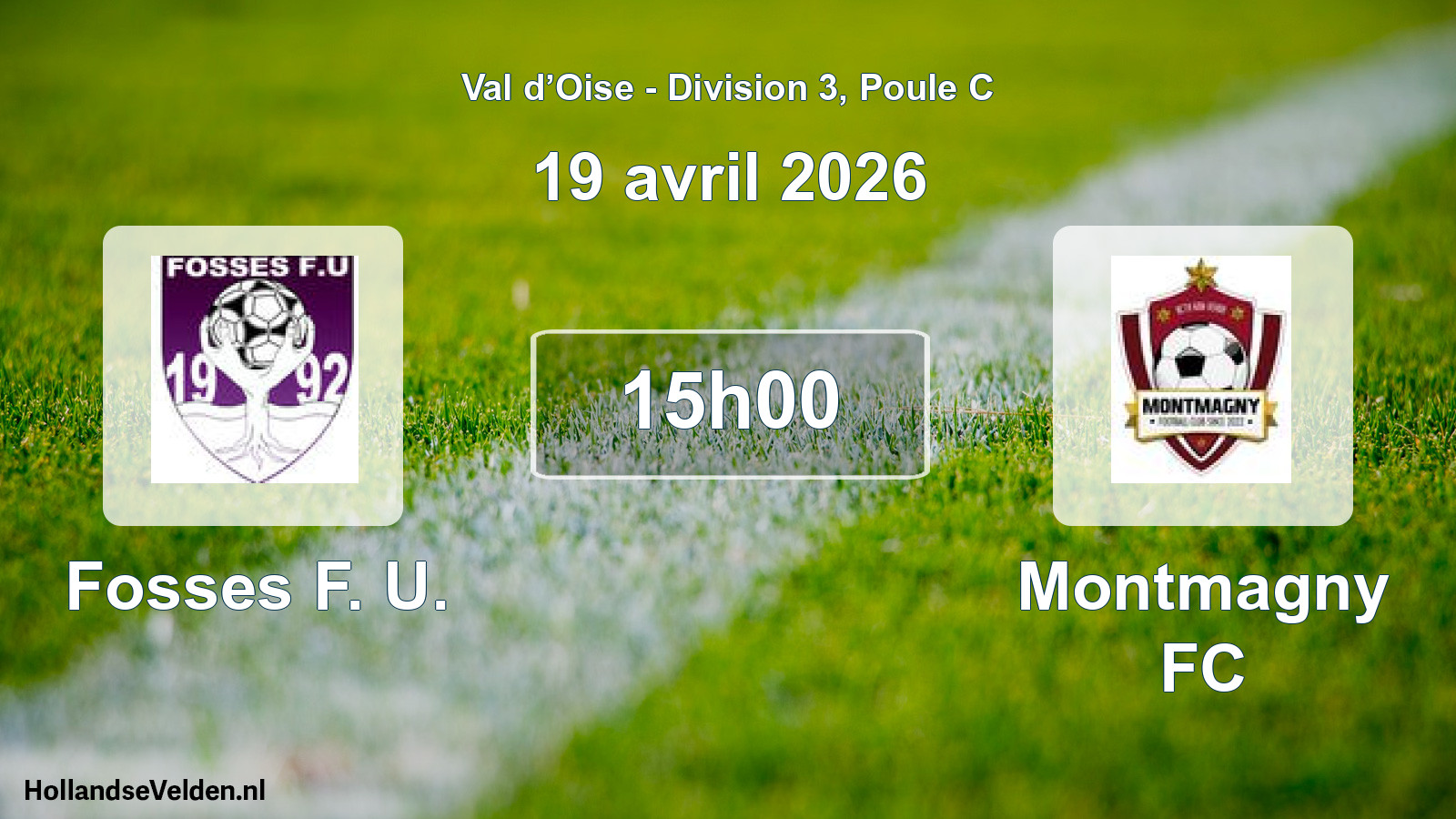 Match programmé: Fosses F. U. - Montmagny FC (19 avril 2026)