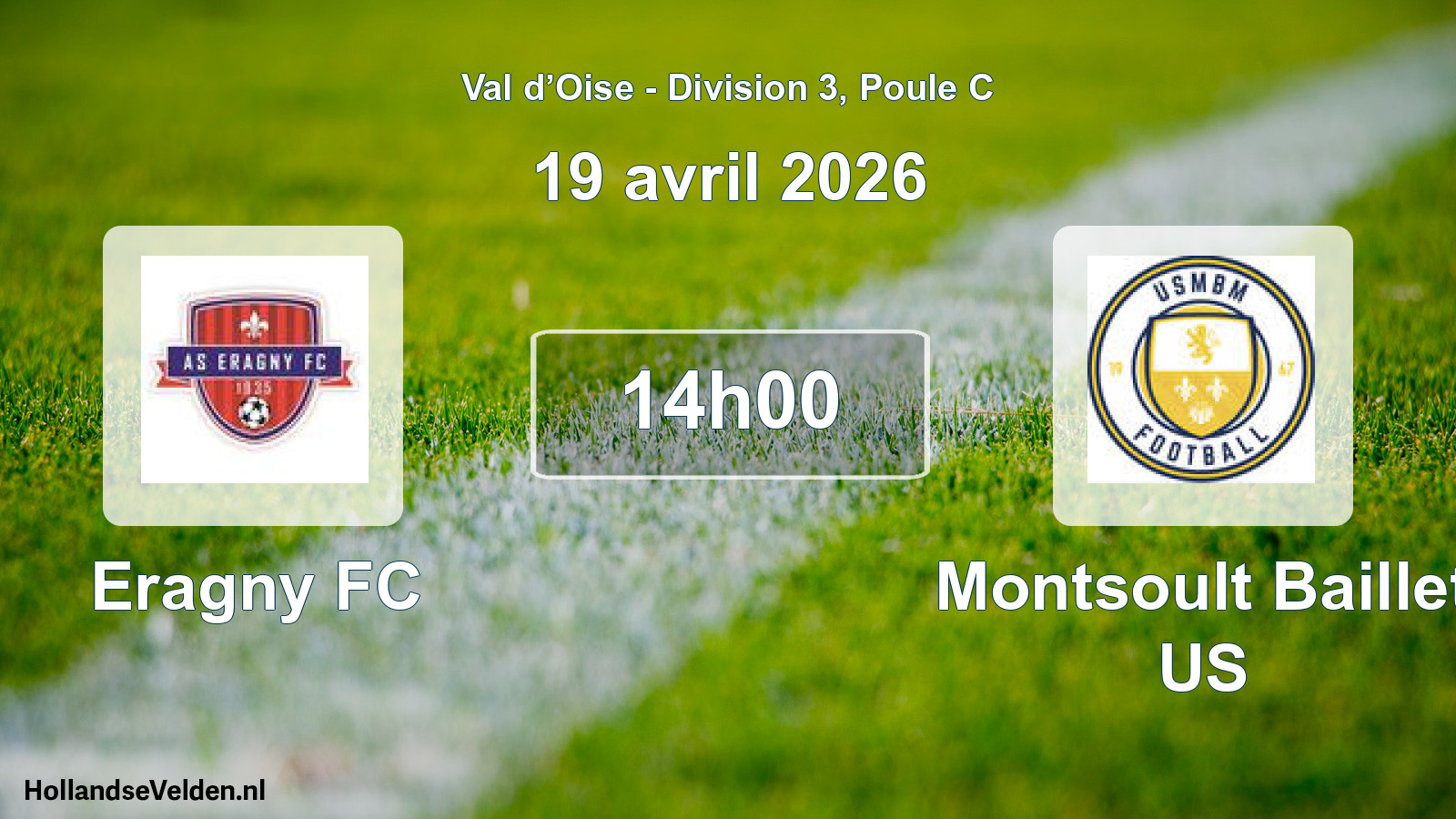 Match programmé: Eragny FC - Montsoult Baillet US (19 avril 2026)