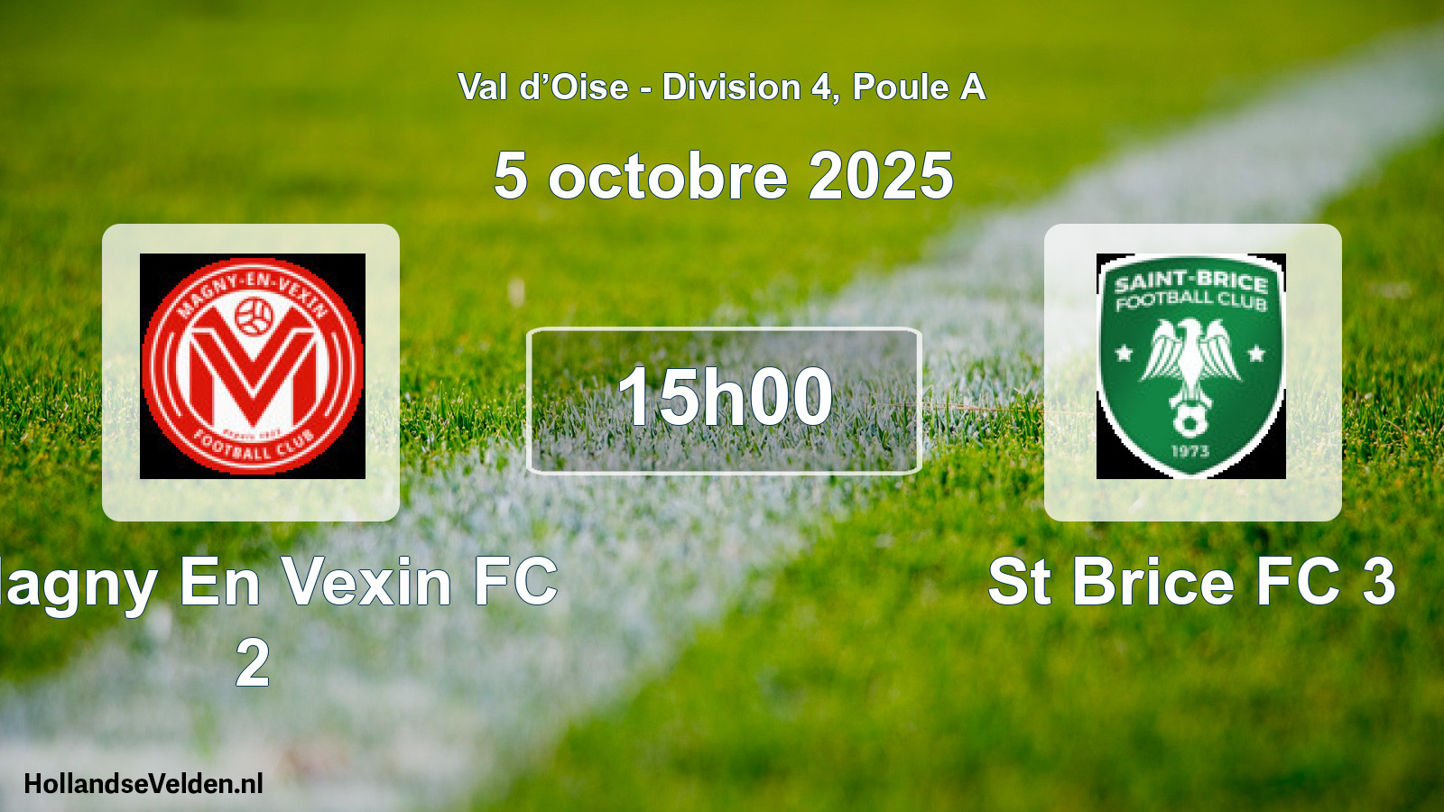 Geplande wedstrijd: Magny En Vexin FC 2 - St Brice FC 3 (5 oktober 2025)