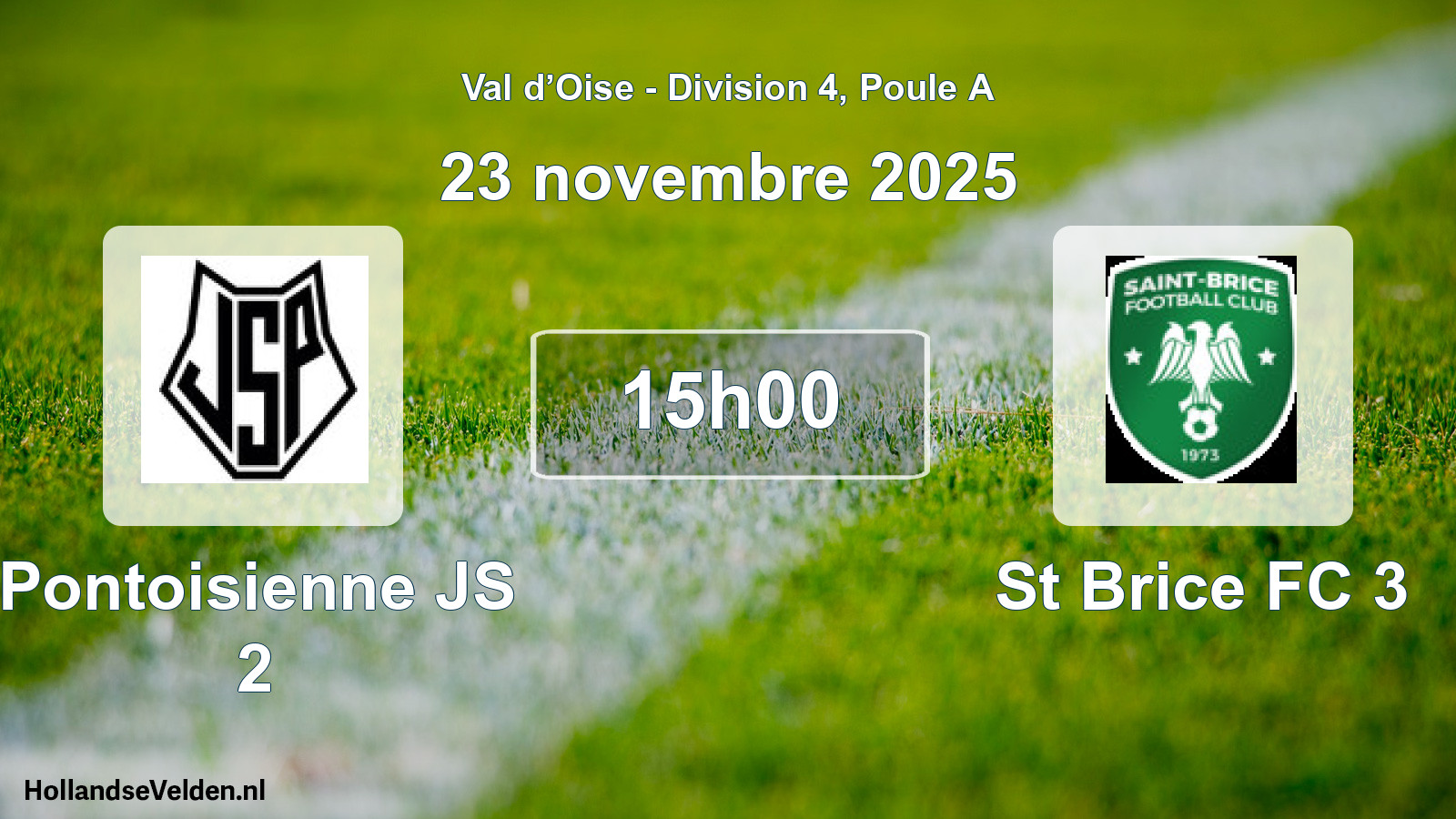 Match programmé: Pontoisienne JS 2 - St Brice FC 3 (23 novembre 2025)