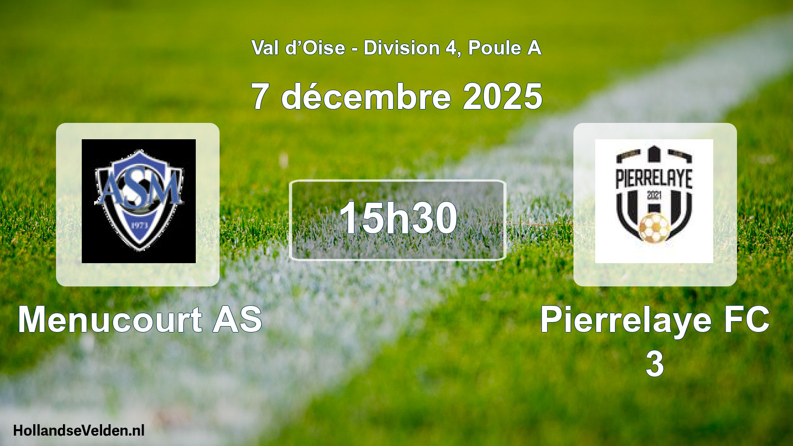 Scheduled Match: Menucourt AS - Pierrelaye FC 3 (7 December 2025)