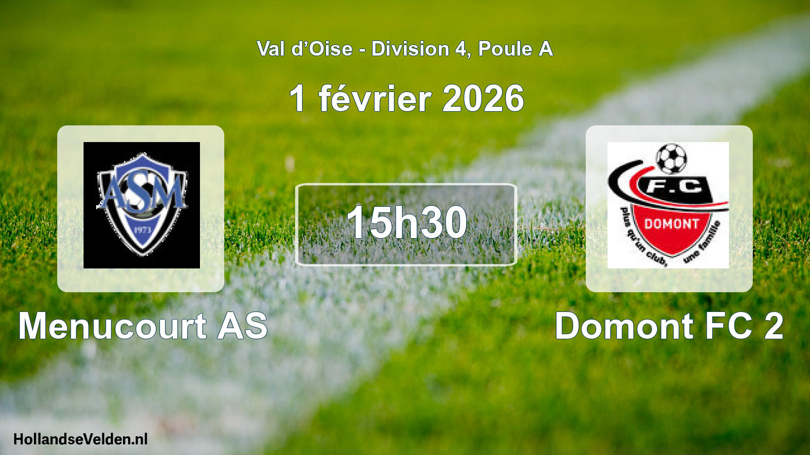Scheduled Match: Menucourt AS - Domont FC 2 (1 February 2026)