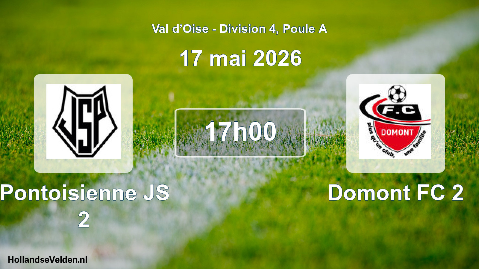 Scheduled Match: Pontoisienne JS 2 - Domont FC 2 (17 May 2026)