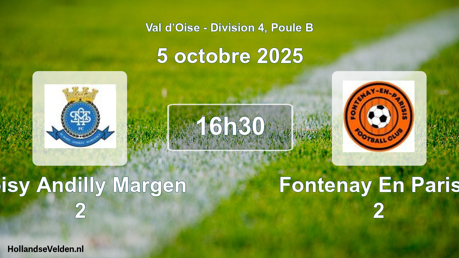 Match programmé: Soisy Andilly Margen 2 - Fontenay En Parisis 2 (5 octobre 2025)