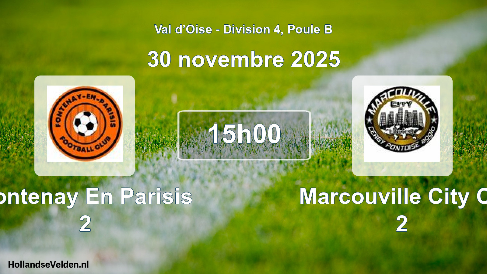 Geplande wedstrijd: Fontenay En Parisis 2 - Marcouville City Cp 2 (30 november 2025)