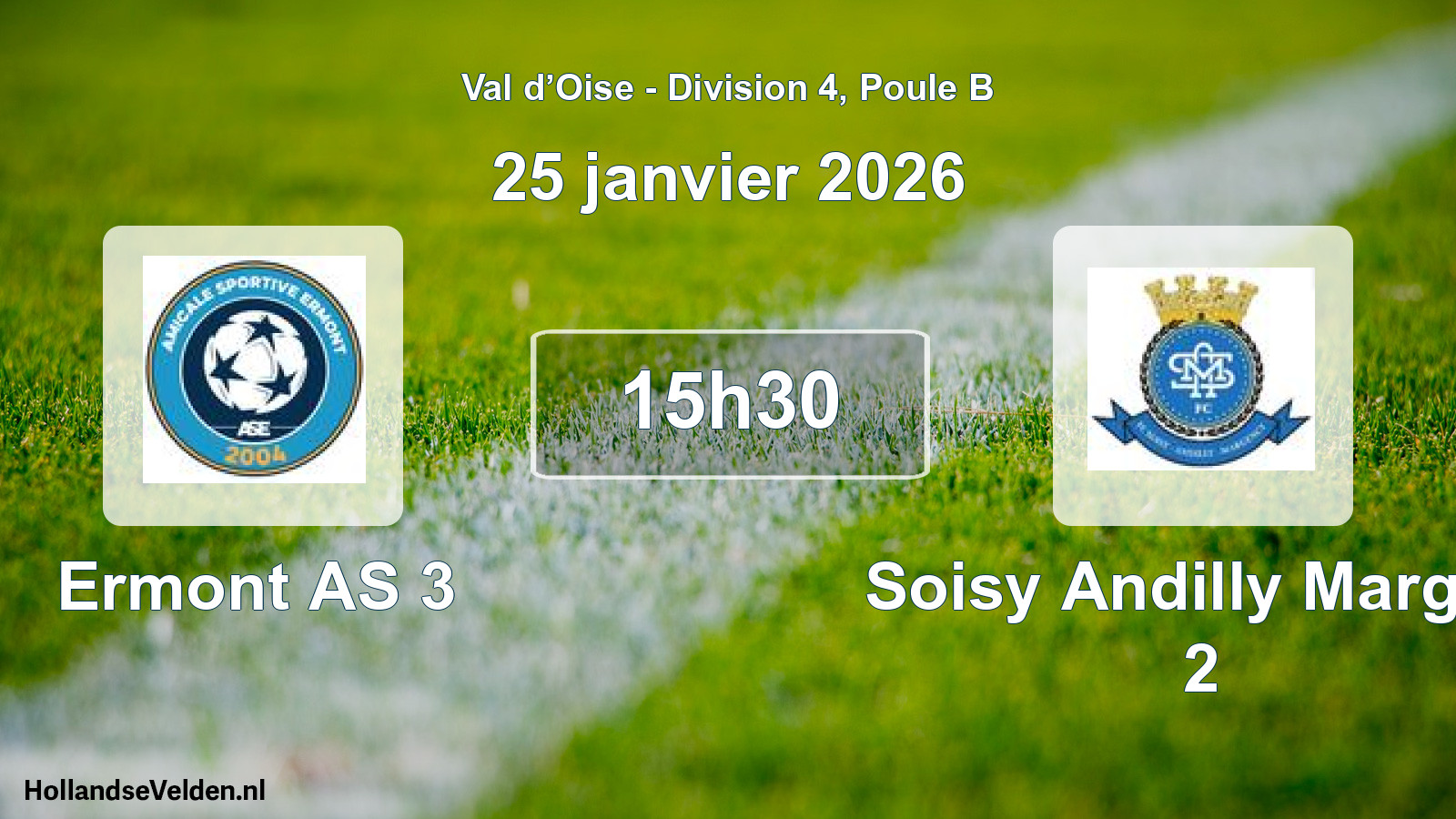 Scheduled Match: Ermont AS 3 - Soisy Andilly Margen 2 (25 January 2026)