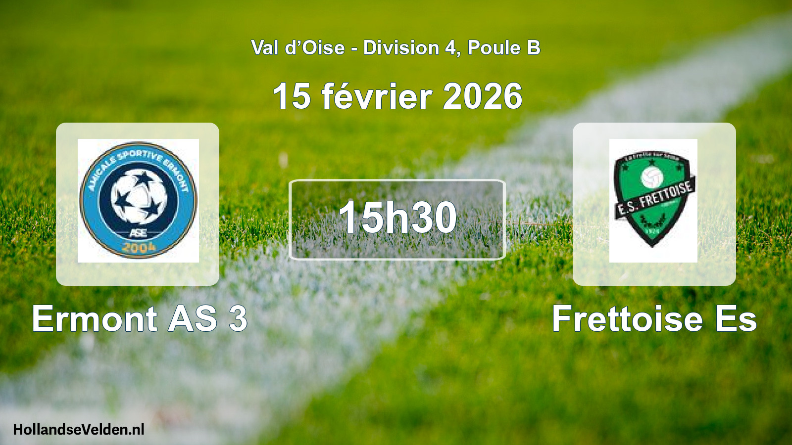 Match programmé: Ermont AS 3 - Frettoise Es (15 février 2026)
