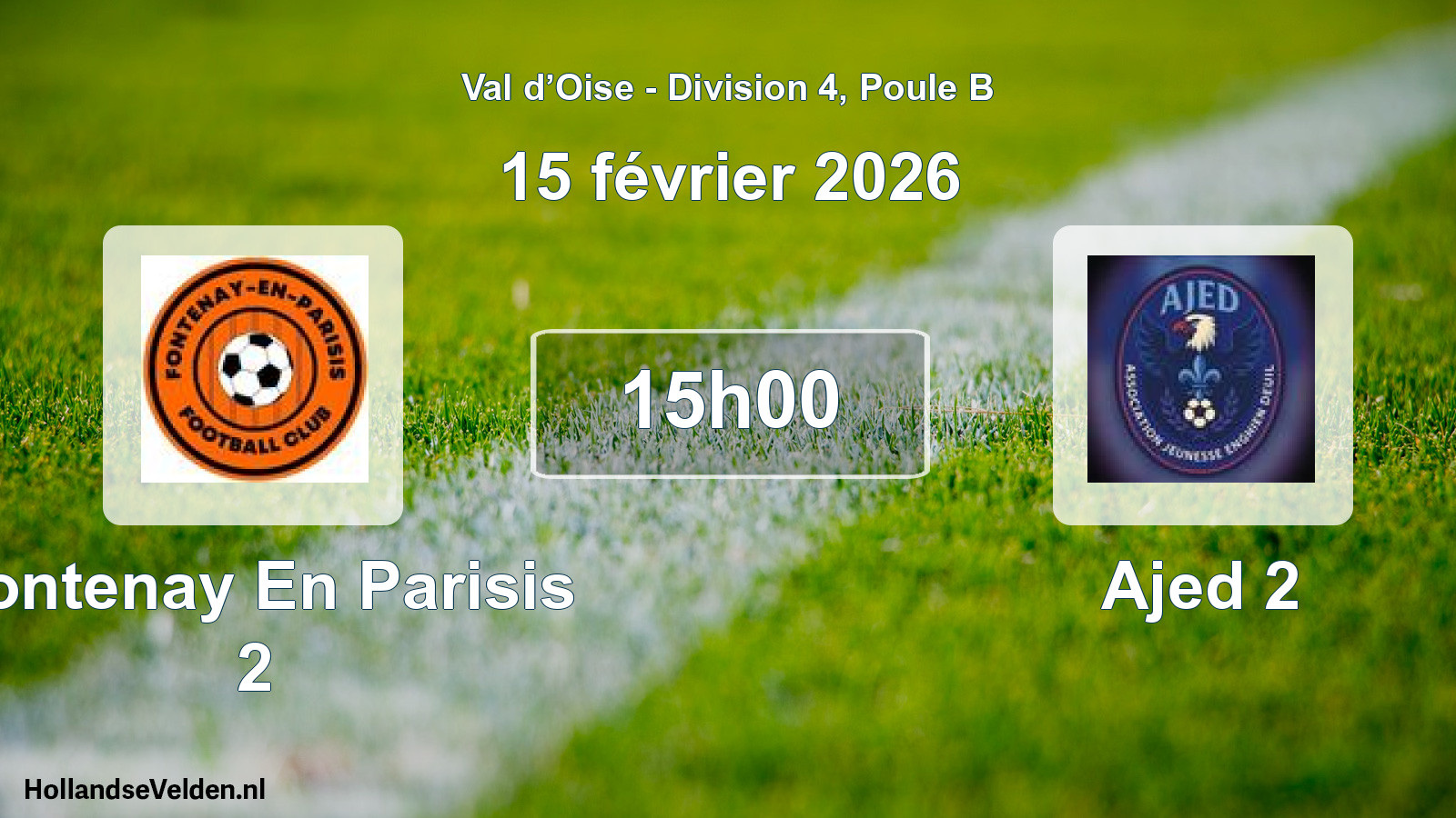 Geplande wedstrijd: Fontenay En Parisis 2 - Ajed 2 (15 februari 2026)