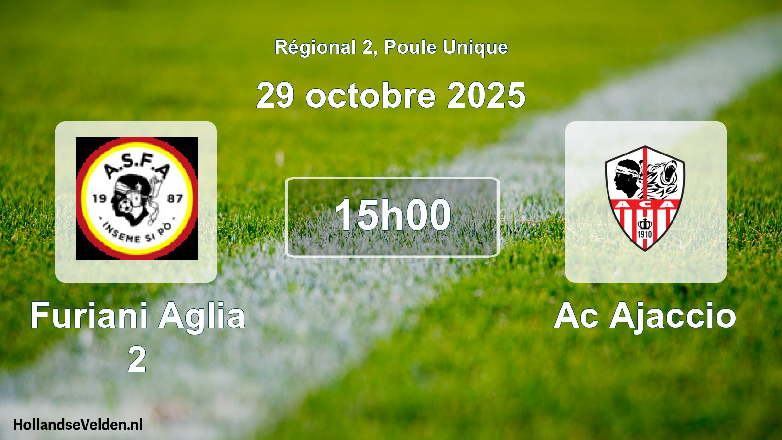 Geplande wedstrijd: Furiani Aglia 2 - Ac Ajaccio (29 oktober 2025)