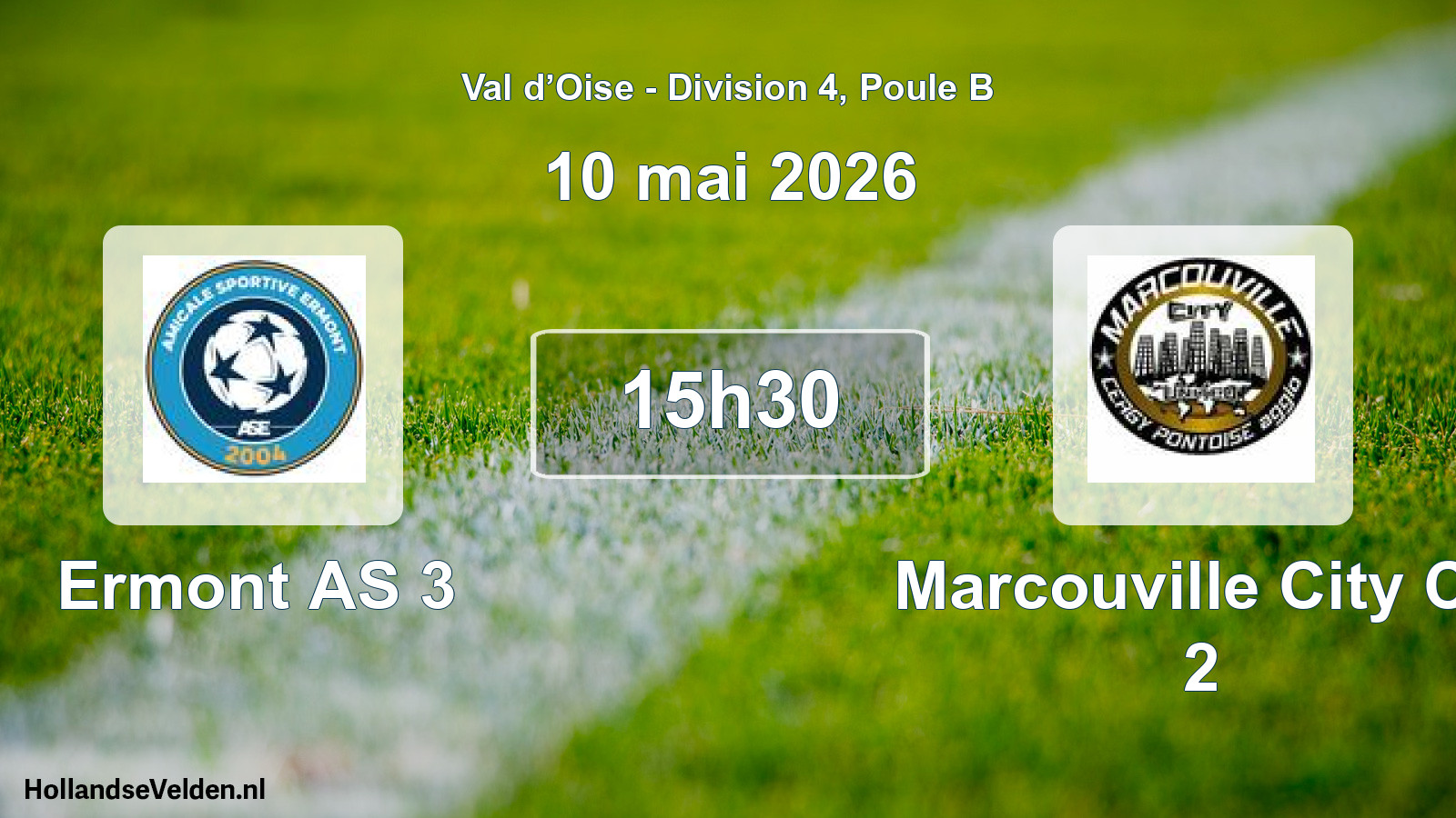 Match programmé: Ermont AS 3 - Marcouville City Cp 2 (10 mai 2026)