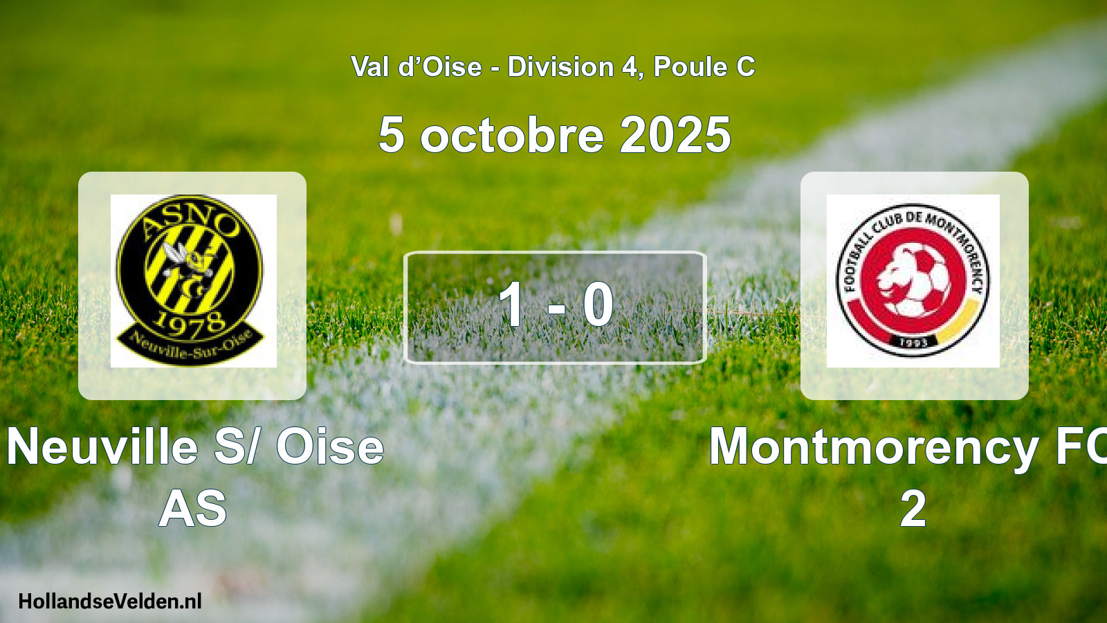 Total number of matches played: Neuville S/ Oise AS - Montmorency FC 2 1 - 0 (5 October 2025)