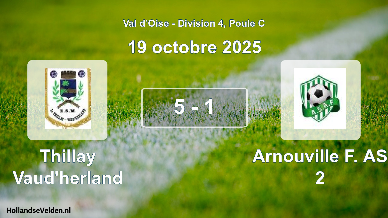 Match joué: Thillay Vaud'herland - Arnouville F. AS 2 5 - 1 (19 octobre 2025)
