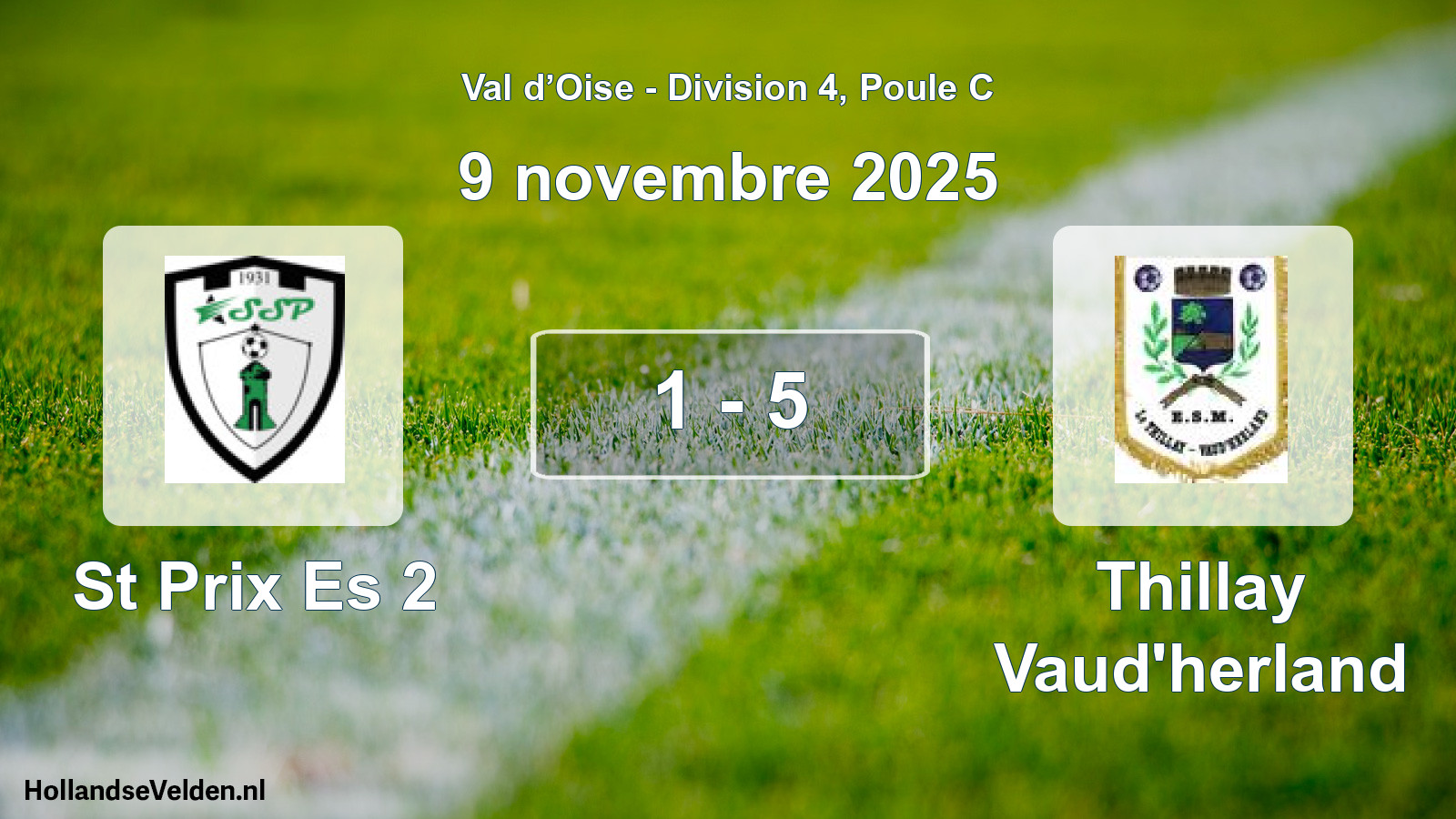 Match joué: St Prix Es 2 - Thillay Vaud'herland 1 - 5 (9 novembre 2025)