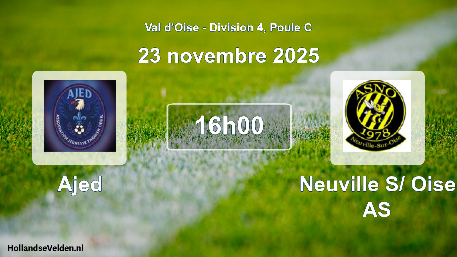 Match programmé: Ajed - Neuville S/ Oise AS (23 novembre 2025)