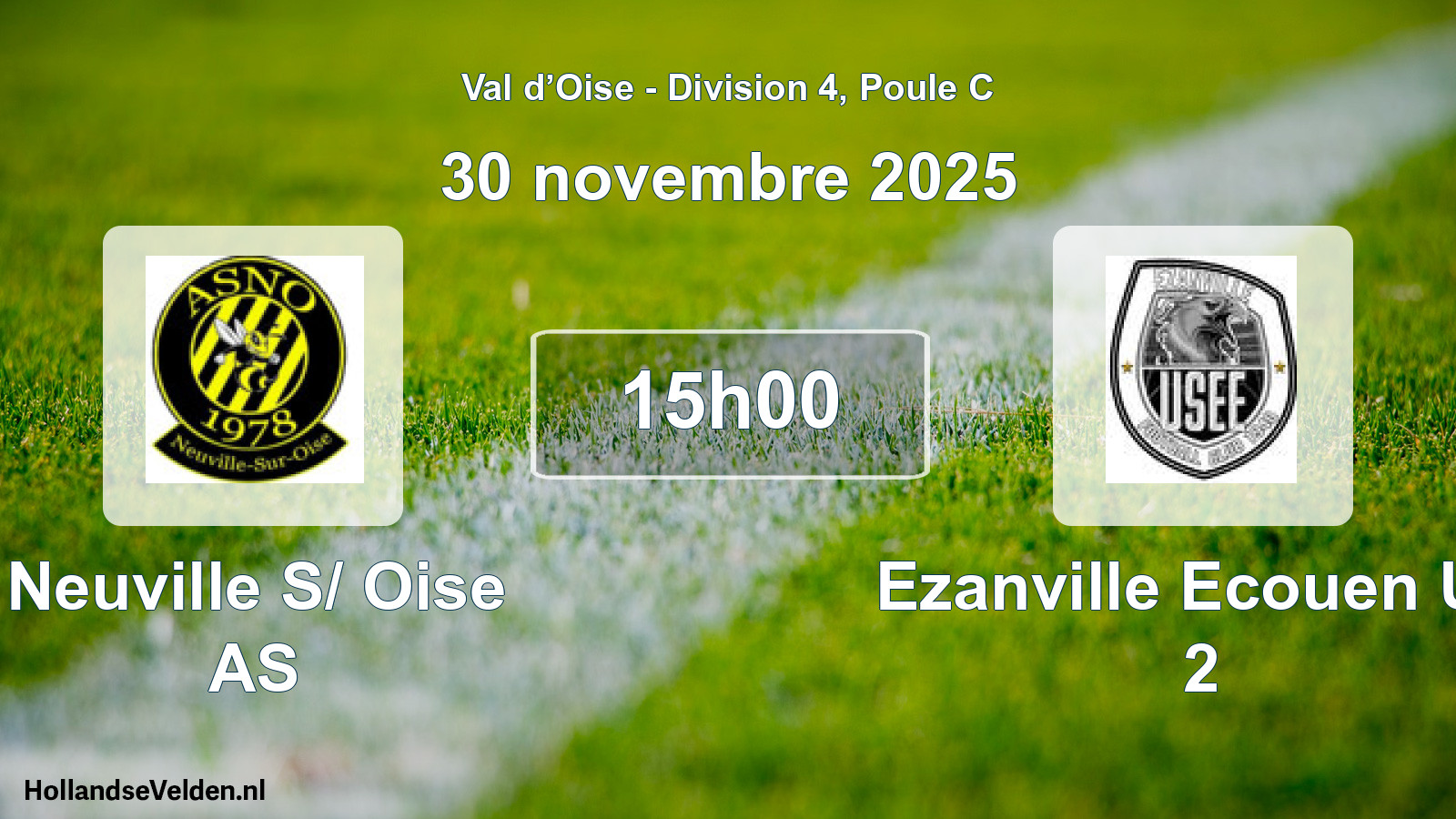 Match programmé: Neuville S/ Oise AS - Ezanville Ecouen US 2 (30 novembre 2025)