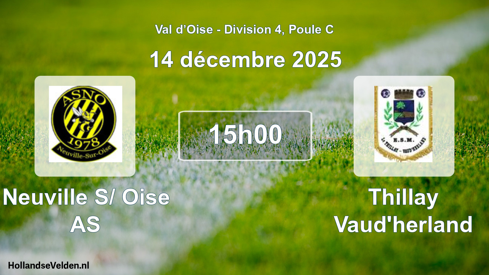 Match programmé: Neuville S/ Oise AS - Thillay Vaud'herland (14 décembre 2025)