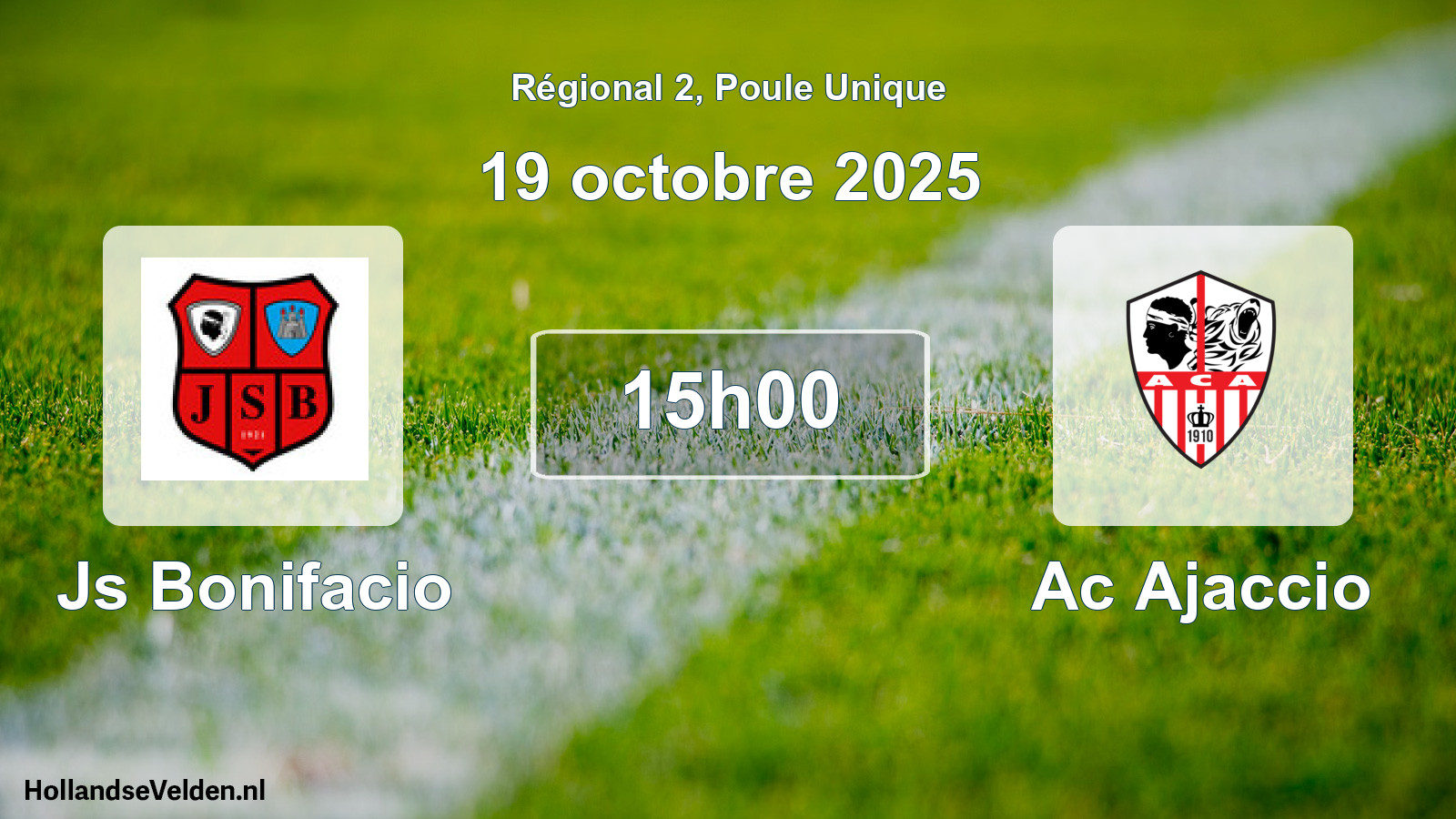 Geplande wedstrijd: Js Bonifacio - Ac Ajaccio (19 oktober 2025)
