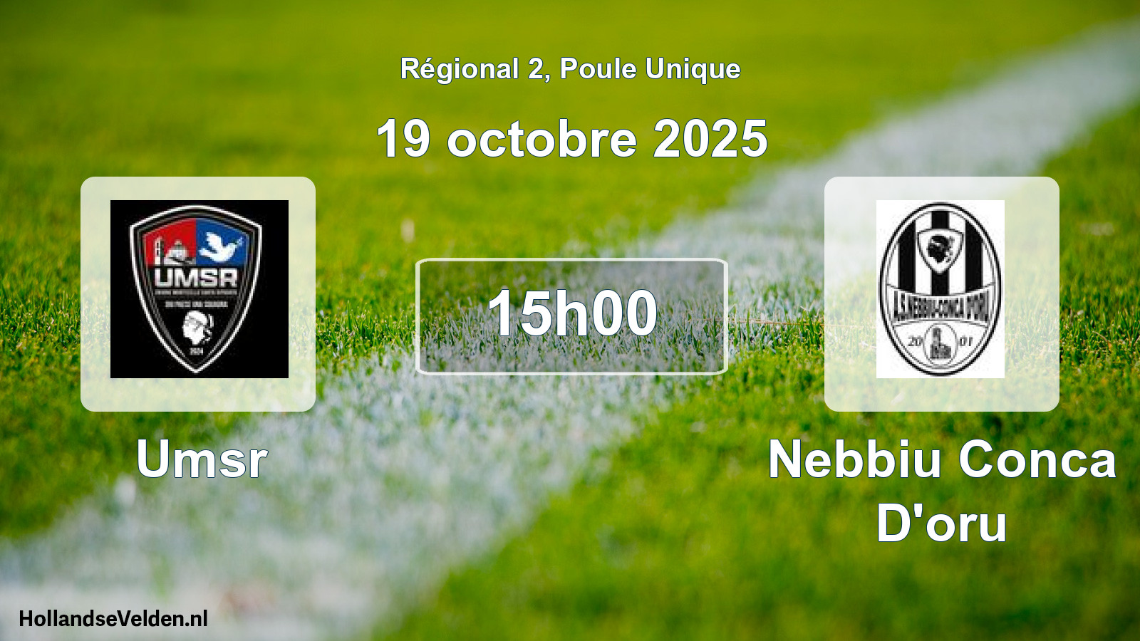 Geplande wedstrijd: Umsr - Nebbiu Conca D'oru (19 oktober 2025)