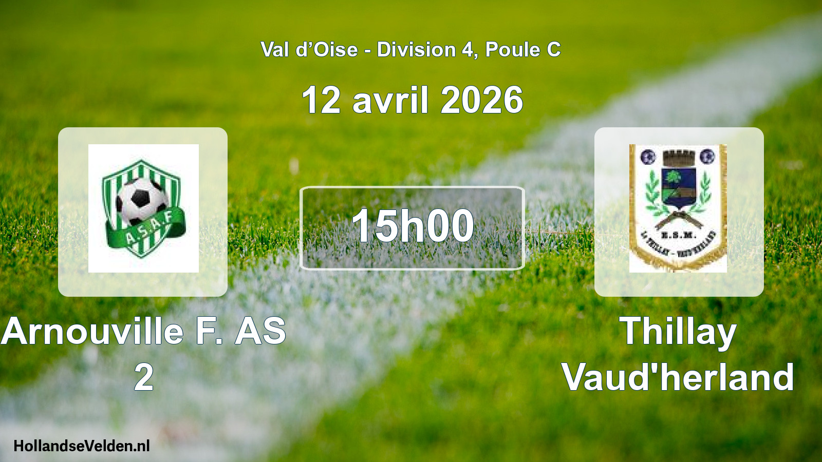 Scheduled Match: Arnouville F. AS 2 - Thillay Vaud'herland (12 April 2026)