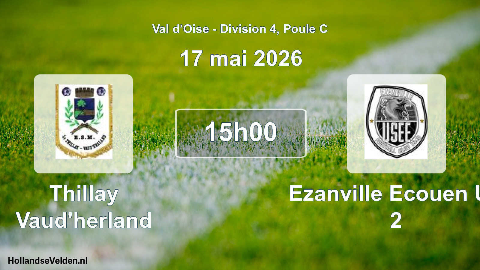 Match programmé: Thillay Vaud'herland - Ezanville Ecouen US 2 (17 mai 2026)