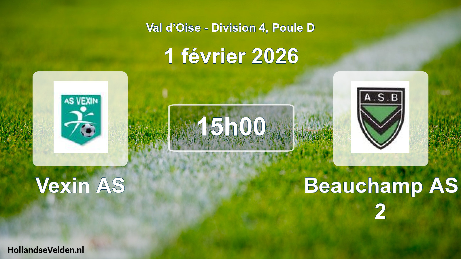Scheduled Match: Vexin AS - Beauchamp AS 2 (1 February 2026)