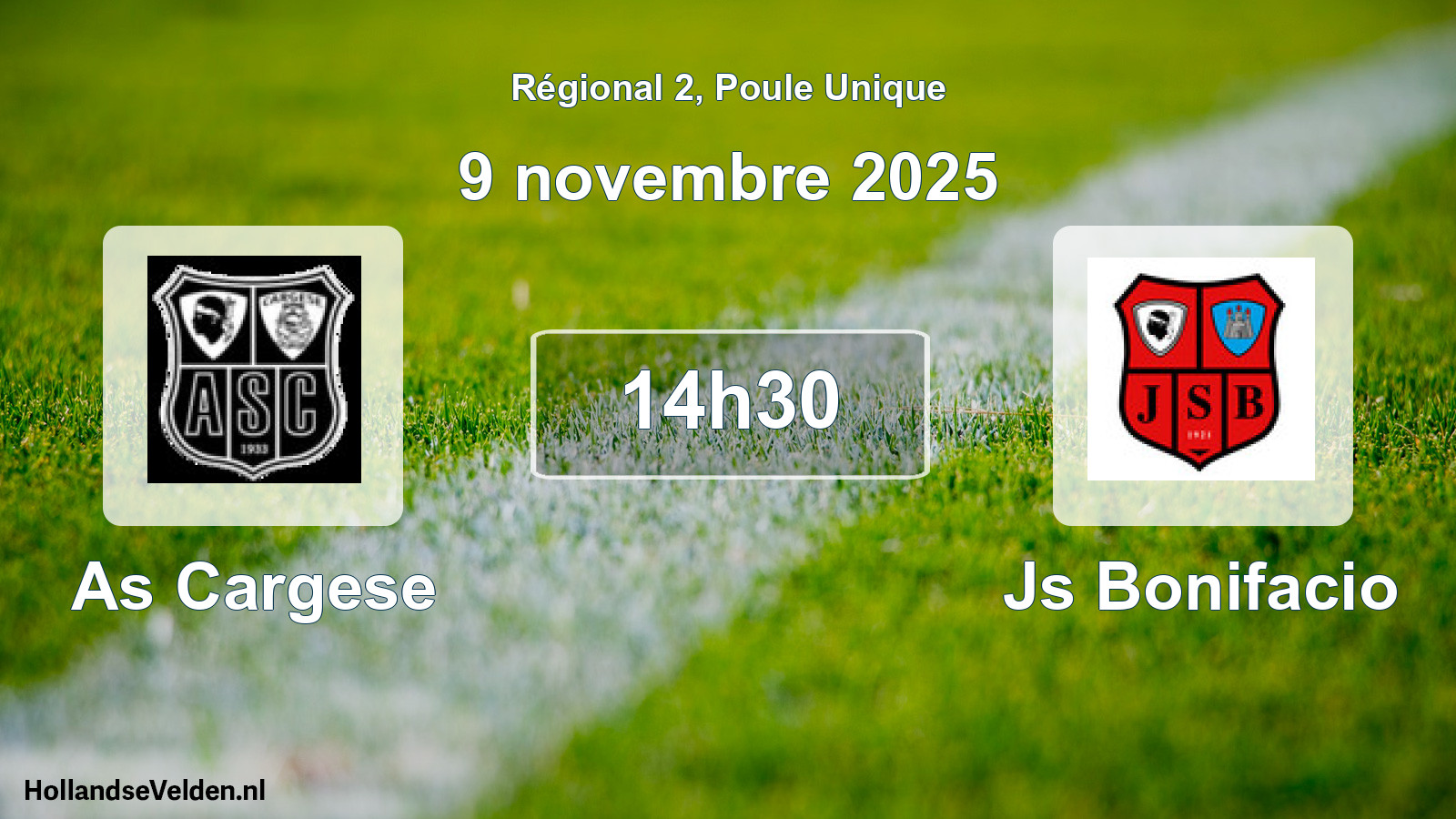 Geplande wedstrijd: As Cargese - Js Bonifacio (9 novembre 2025)