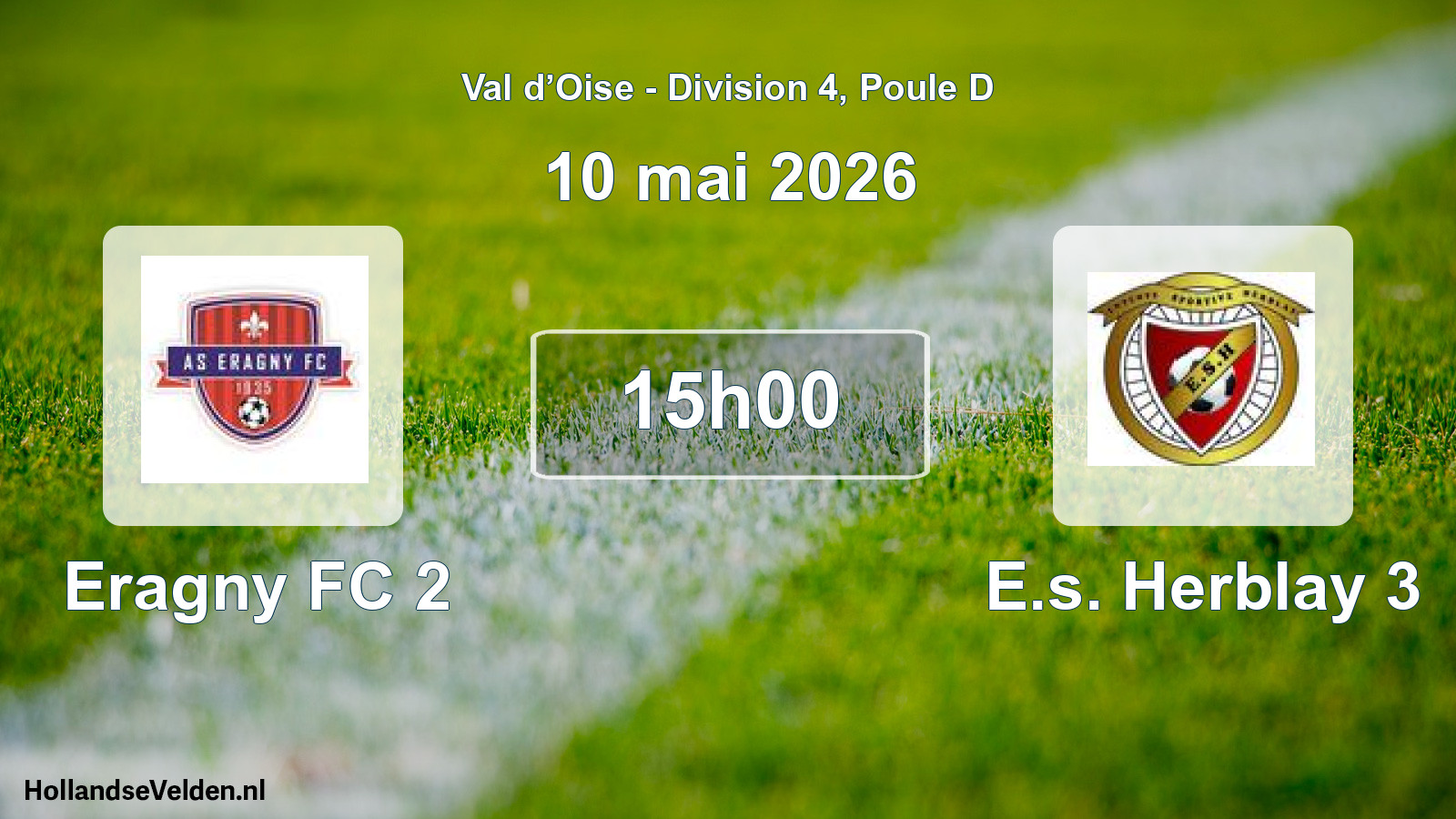 Match programmé: Eragny FC 2 - E.s. Herblay 3 (10 mai 2026)