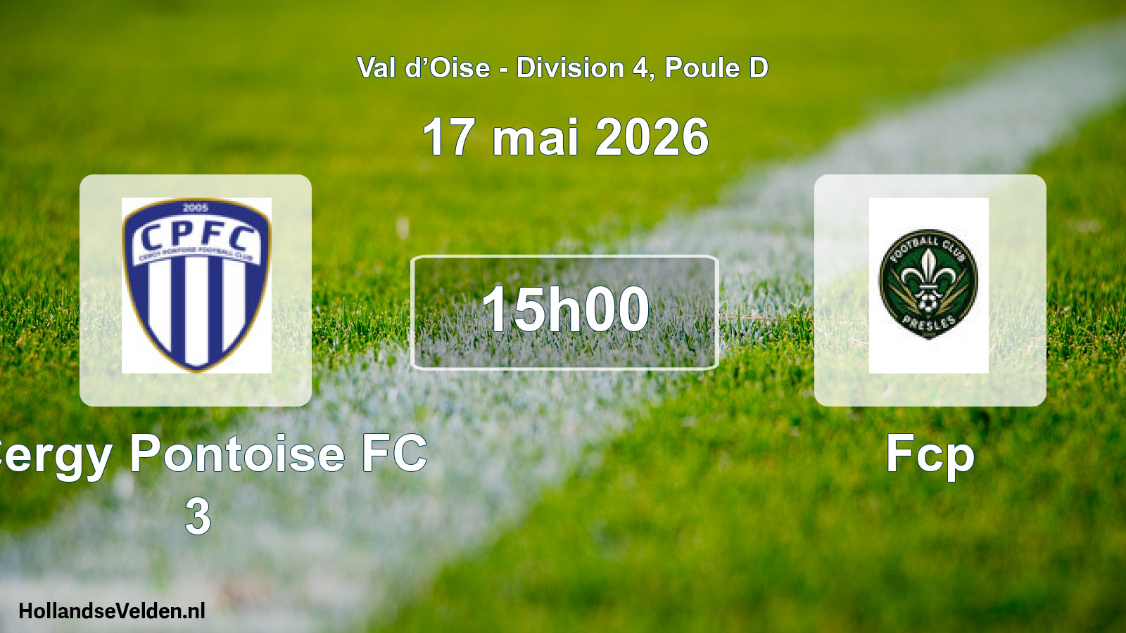Match programmé: Cergy Pontoise FC 3 - Fcp (17 mai 2026)