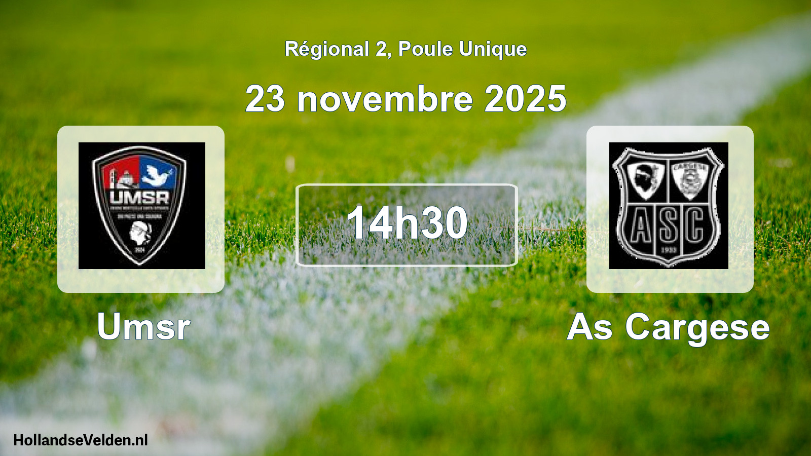 Geplande wedstrijd: Umsr - As Cargese (23 novembre 2025)