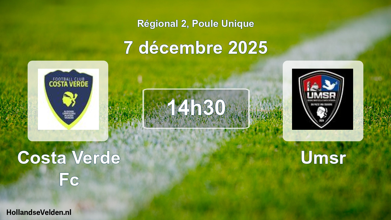 Geplande wedstrijd: Costa Verde Fc - Umsr (7 décembre 2025)