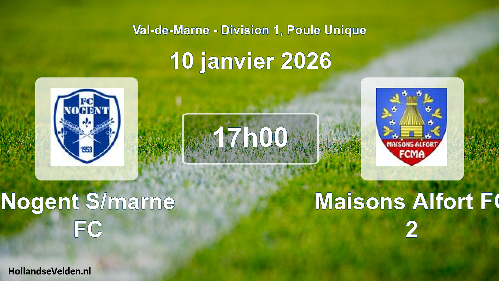 Gespeelde wedstrijd: Nogent S/marne FC - Maisons Alfort FC 2 0 - 0 (8 november 2025)