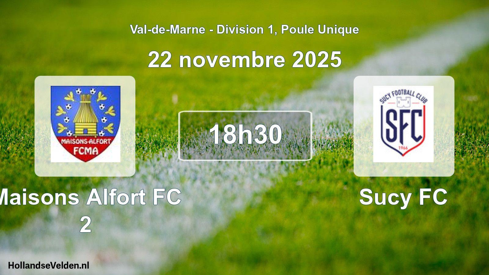 Scheduled Match: Maisons Alfort FC 2 - Sucy FC (22 November 2025)