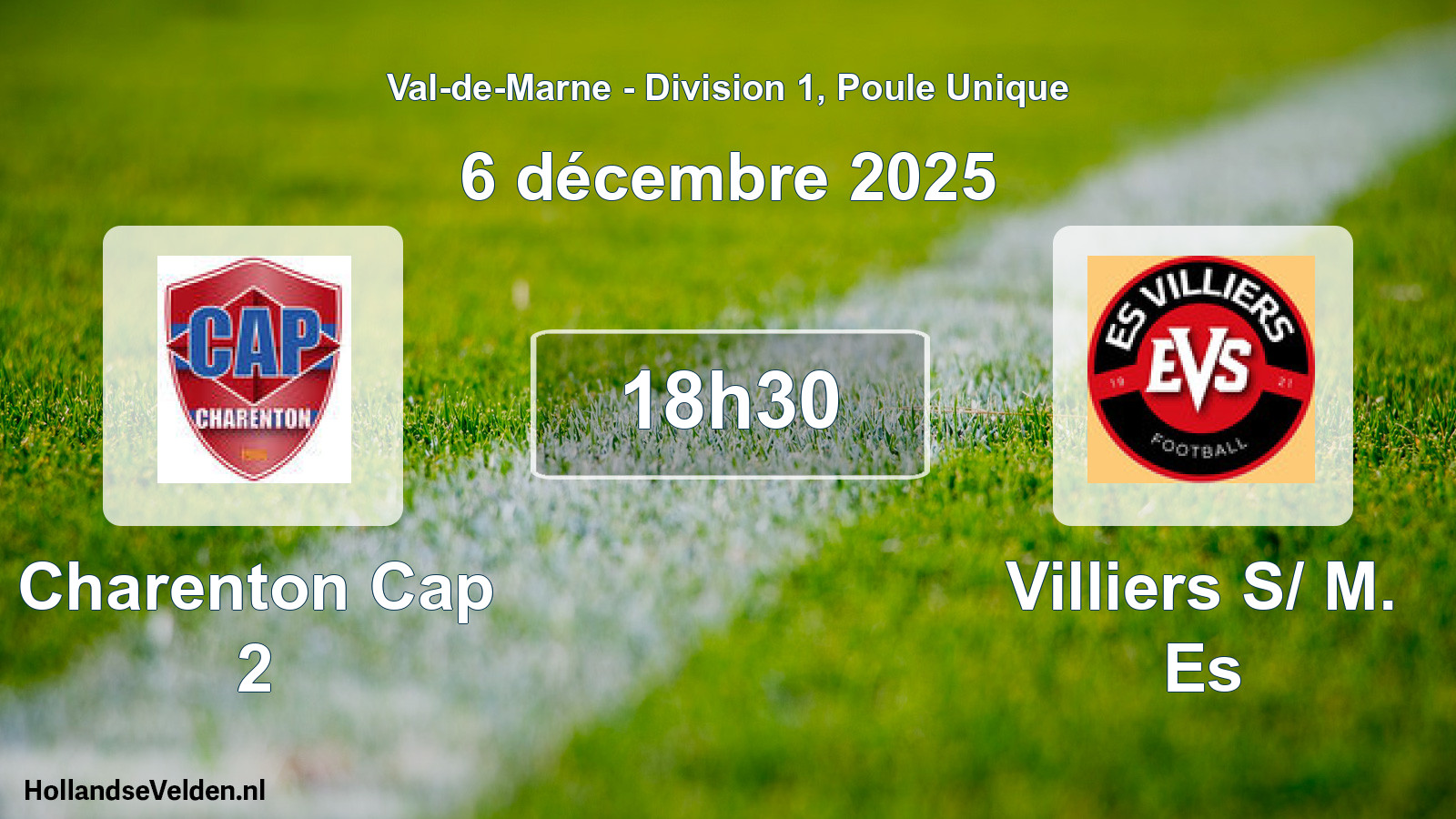 Scheduled Match: Charenton Cap 2 - Villiers S/ M. Es (6 December 2025)