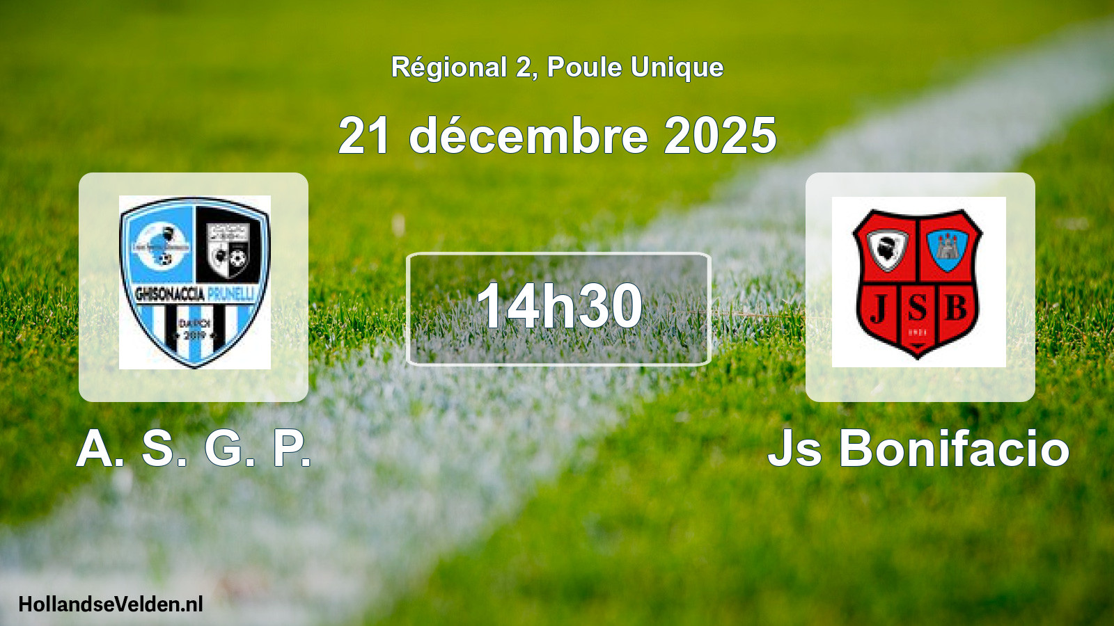 Scheduled Match: A. S. G. P. - Js Bonifacio (21 December 2025)