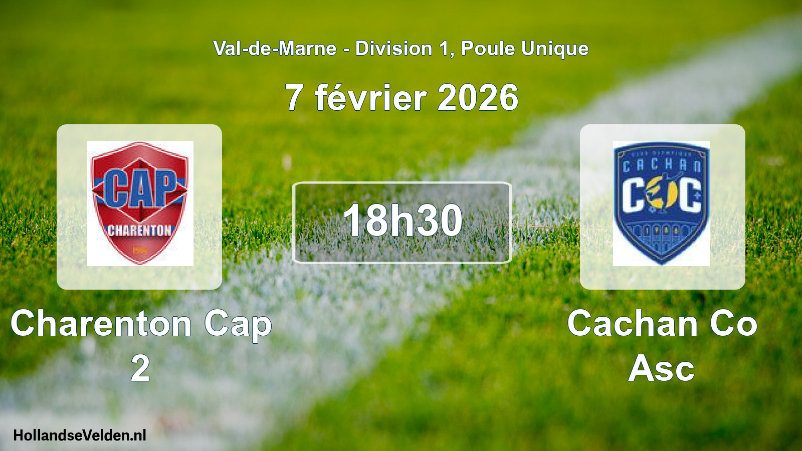 Scheduled Match: Charenton Cap 2 - Cachan Co Asc (7 February 2026)