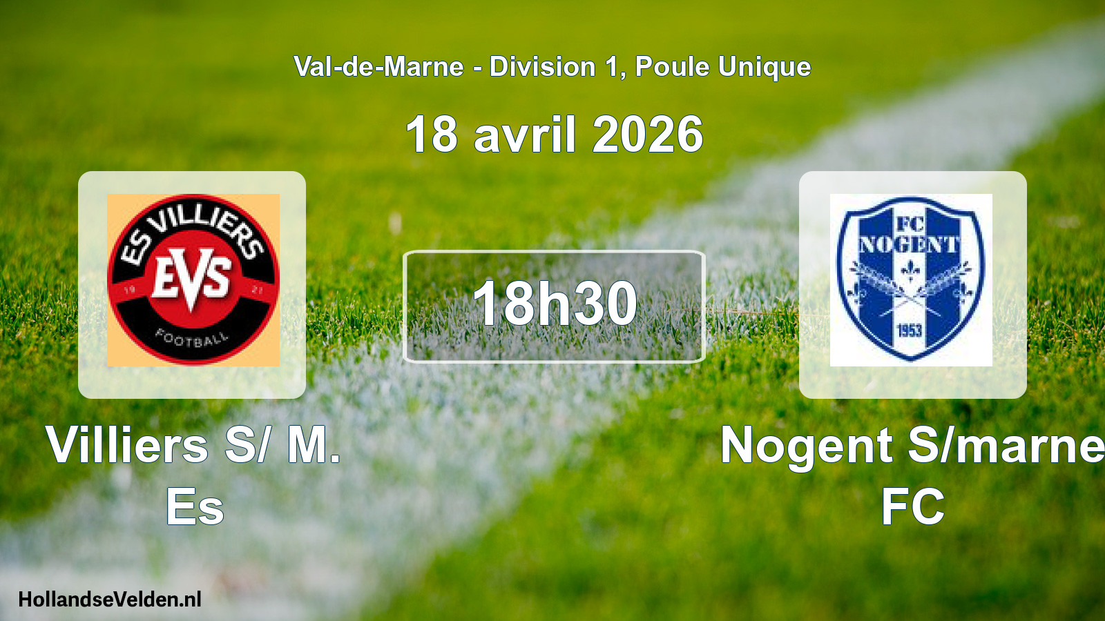 Scheduled Match: Villiers S/ M. Es - Nogent S/marne FC (18 April 2026)