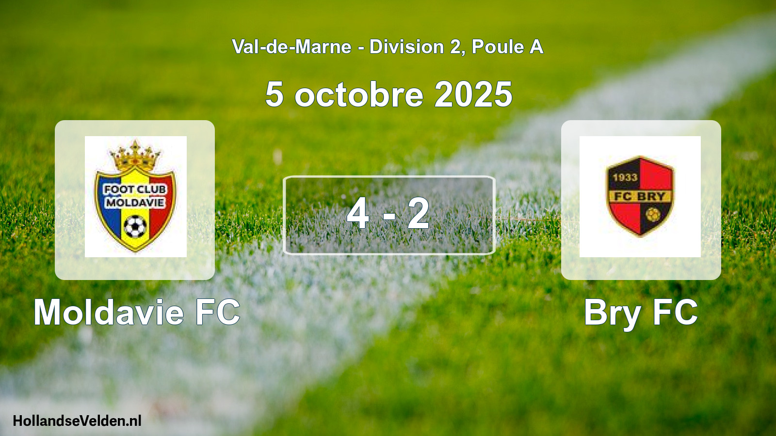 Match joué: Moldavie FC - Bry FC 4 - 2 (5 octobre 2025)