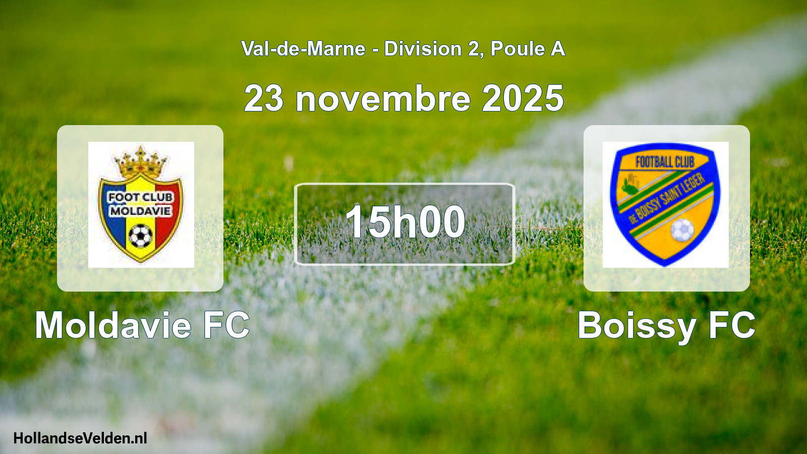 Match programmé: Moldavie FC - Boissy FC (23 novembre 2025)