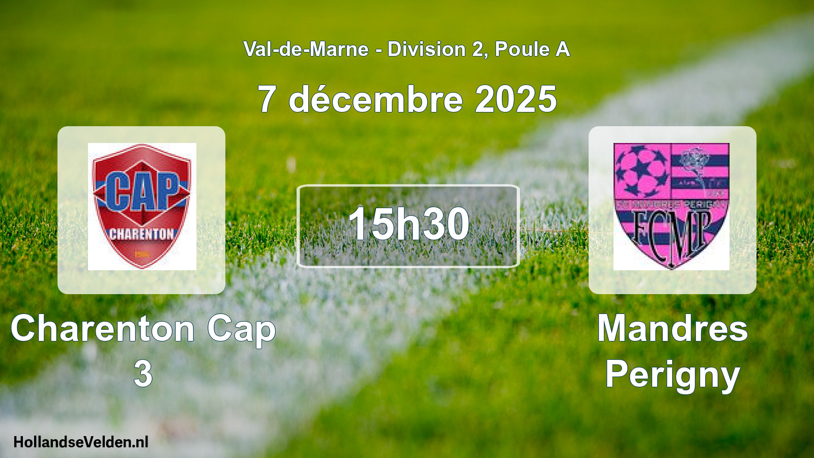 Scheduled Match: Charenton Cap 3 - Mandres Perigny (7 December 2025)
