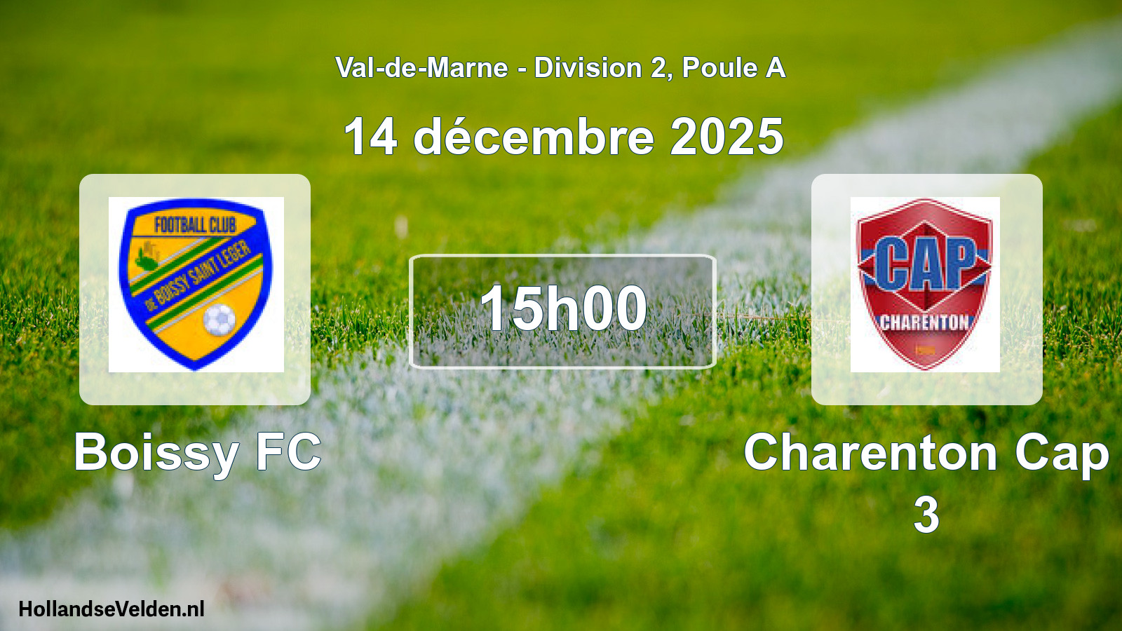 Geplande wedstrijd: Boissy FC - Charenton Cap 3 (14 december 2025)