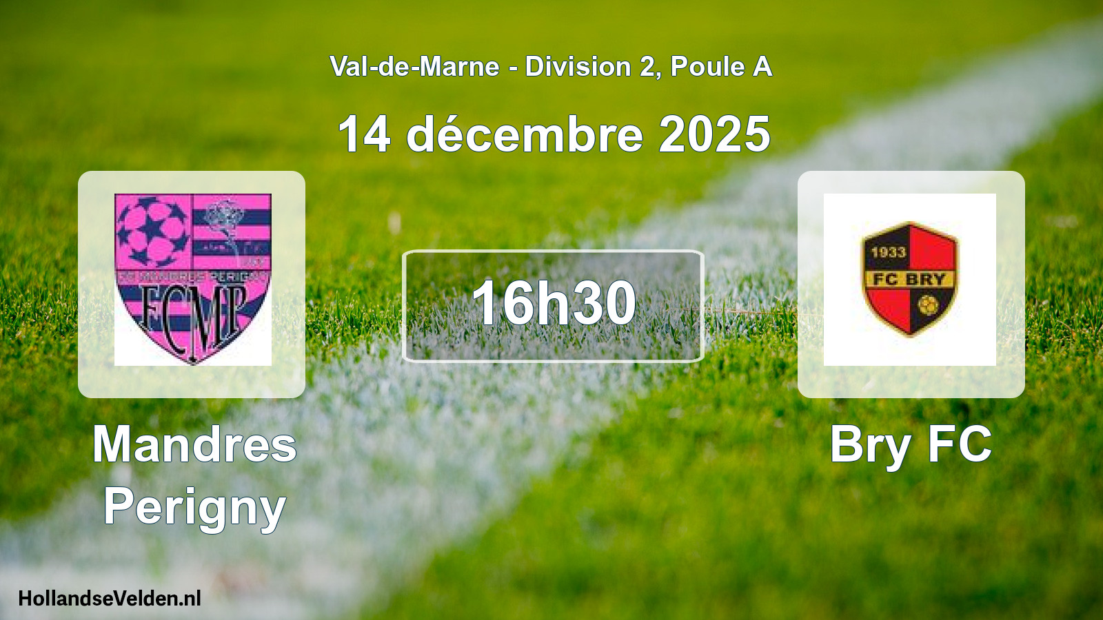 Scheduled Match: Mandres Perigny - Bry FC (14 December 2025)