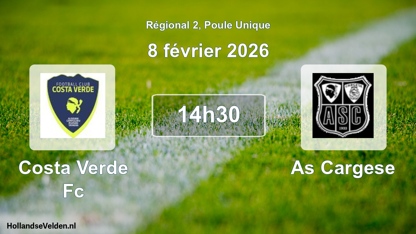 Geplande wedstrijd: Costa Verde Fc - As Cargese (8 février 2026)