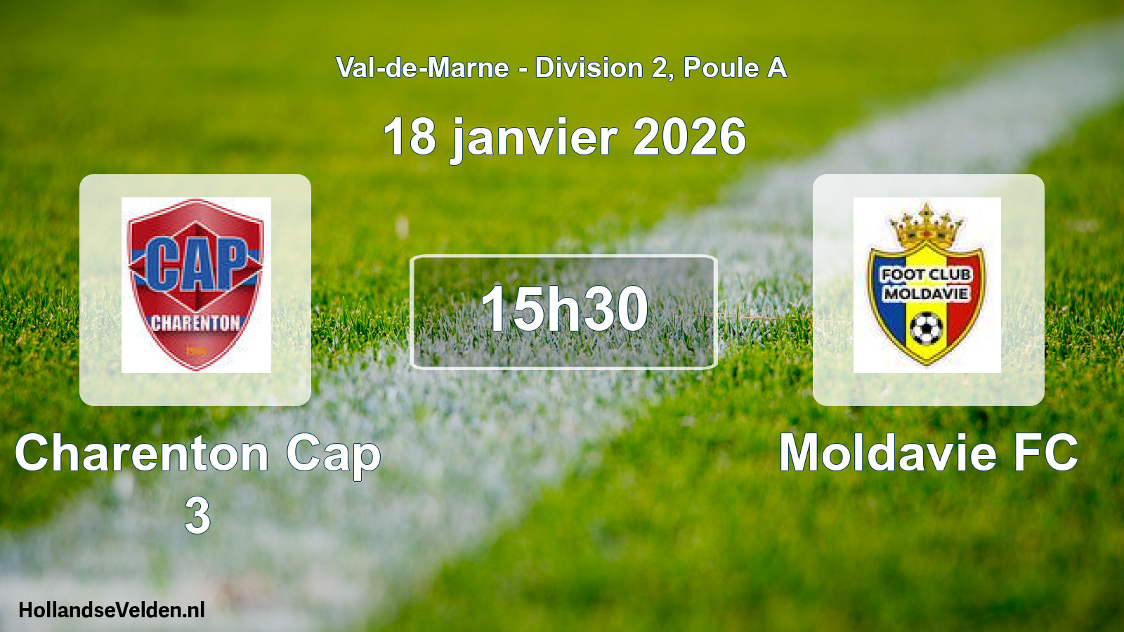 Scheduled Match: Charenton Cap 3 - Moldavie FC (18 January 2026)