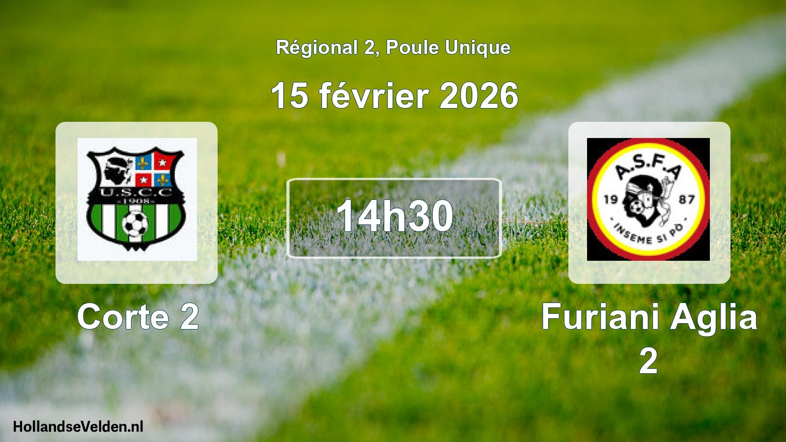 Geplande wedstrijd: Corte 2 - Furiani Aglia 2 (15 février 2026)
